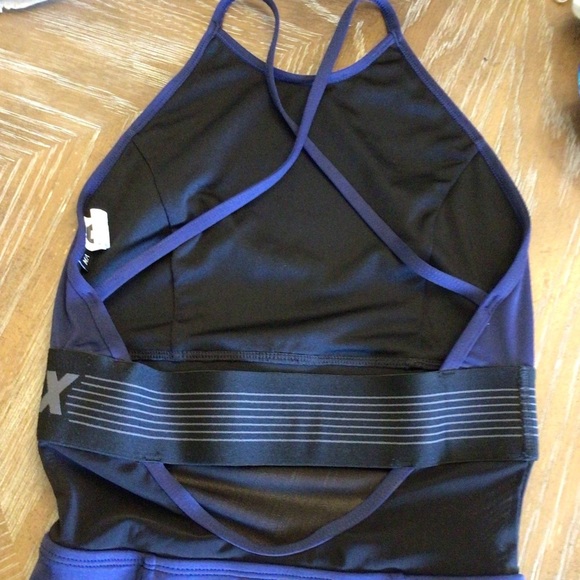 NWOT Jo + Jax Blue/Black Fame Colorblock Sleeveless 1pc Dance Unitard Size MA - Picture 7 of 11